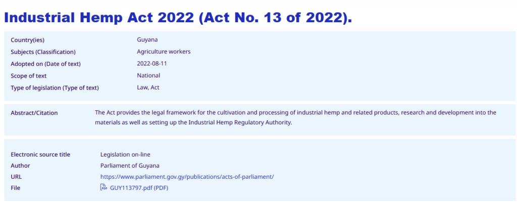 Industrial Hemp Act of 2022